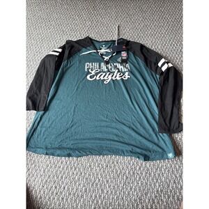 Philadelphia Eagles Fanatics Spirit Jersey Lace Up VNeck Long Sleeve Shirt 3XL